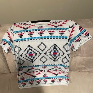 Indian themed pattern t-shirt.